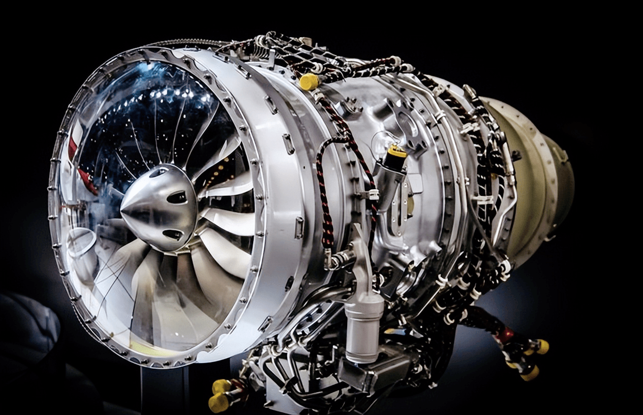 Aerospace engine showcasing precision-engineered components, advanced manufacturing, and high-performance aerospace technology