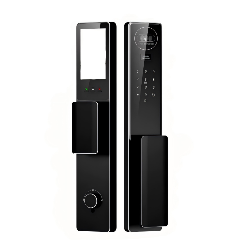 Aluminum smart lock panel with fingerprint sensor and touch keypad Precision CNC machining of smart lock panel housing