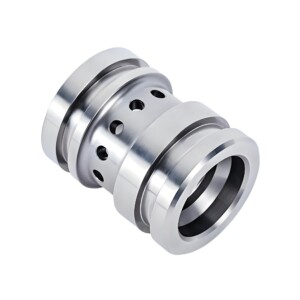 CNC turning part with chamfered edge, showing precision machining and smooth metal surface finish