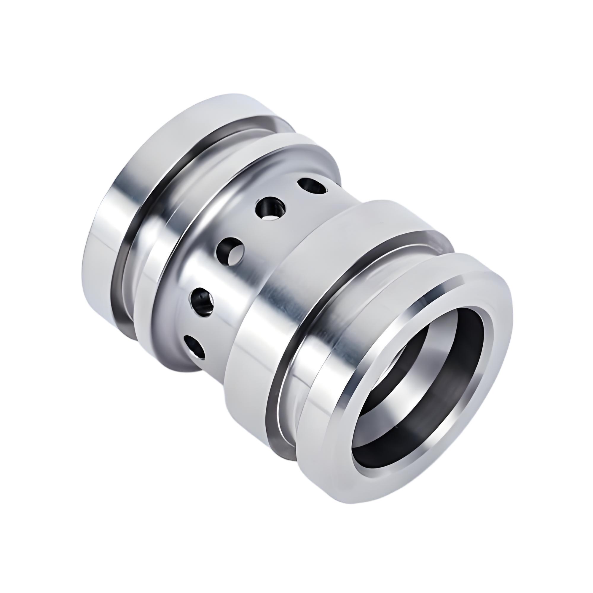 CNC turning part with chamfered edge, showing precision machining and smooth metal surface finish