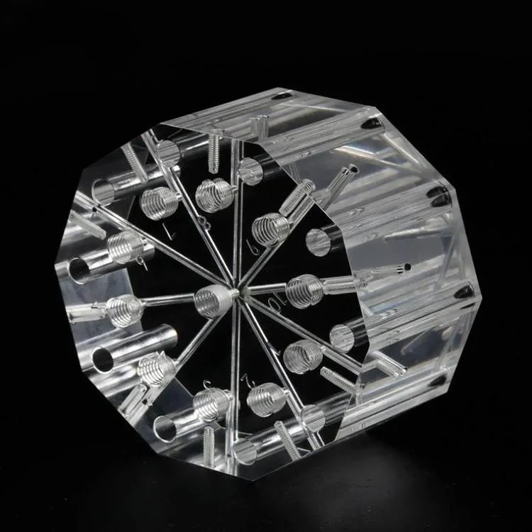 Precision CNC milling of transparent acrylic PMMA