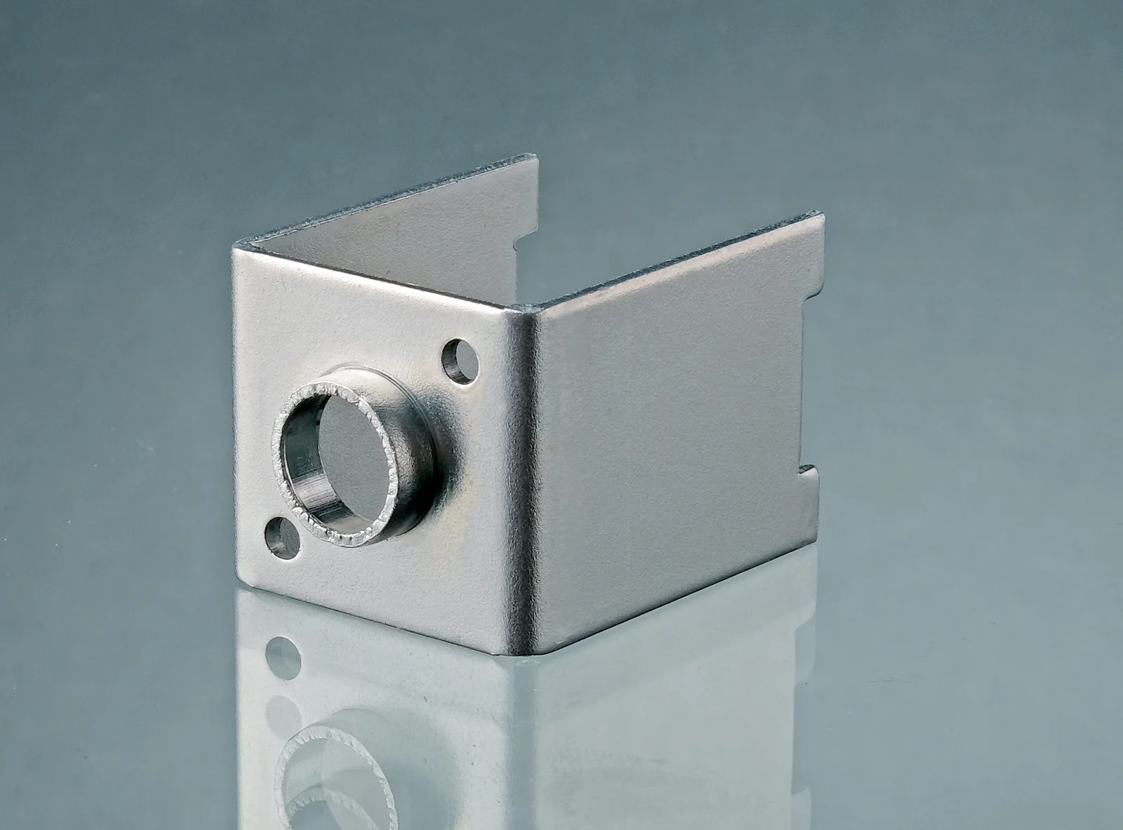 Sheet Metal Fabricated Part with Surface Finish Sheet metal fabricated part with surface finish, showing precision manufacturing, custom metal forming, and advanced surface treatment.