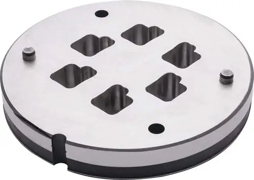 Extrusion process die used for shaping metal and plastic profiles with high precision and consistent dimensions