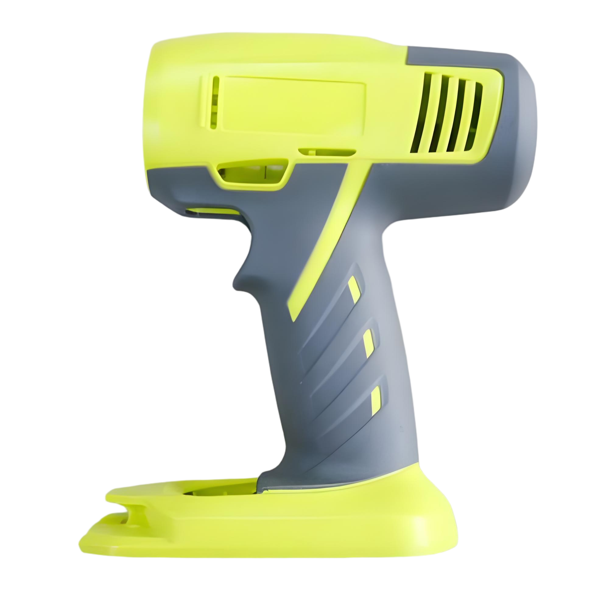 Overmolded soft-touch hand shank with a two-material grip