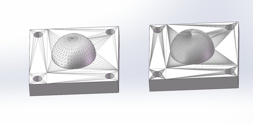 High-resolution STL format drawing showing detailed mesh and surface precision for 3D printing models.