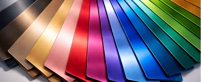 Different colors produced by aluminum anodizing surface treatment