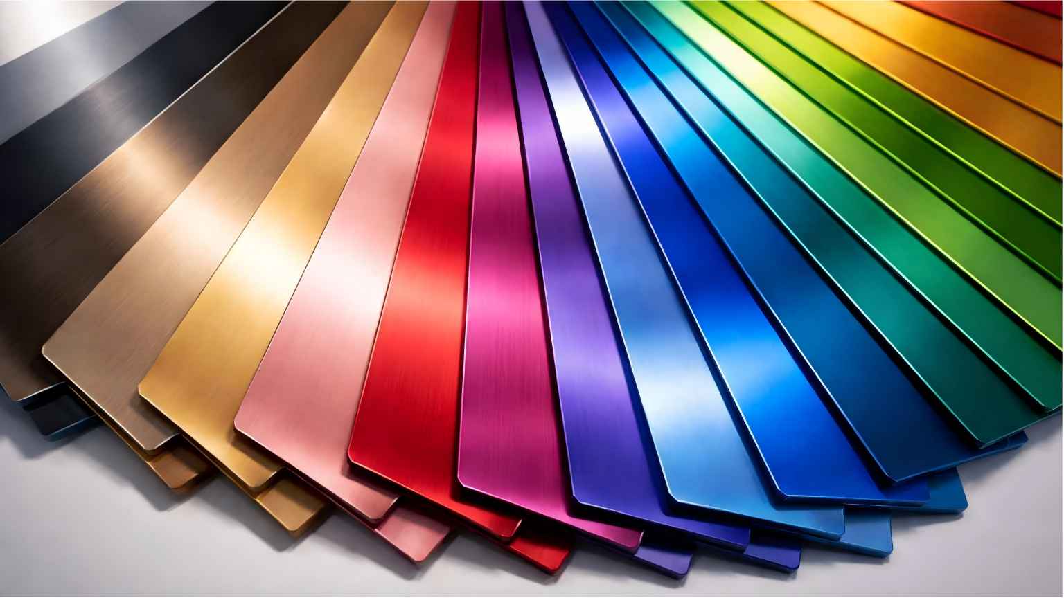 Different colors produced by aluminum anodizing surface treatment