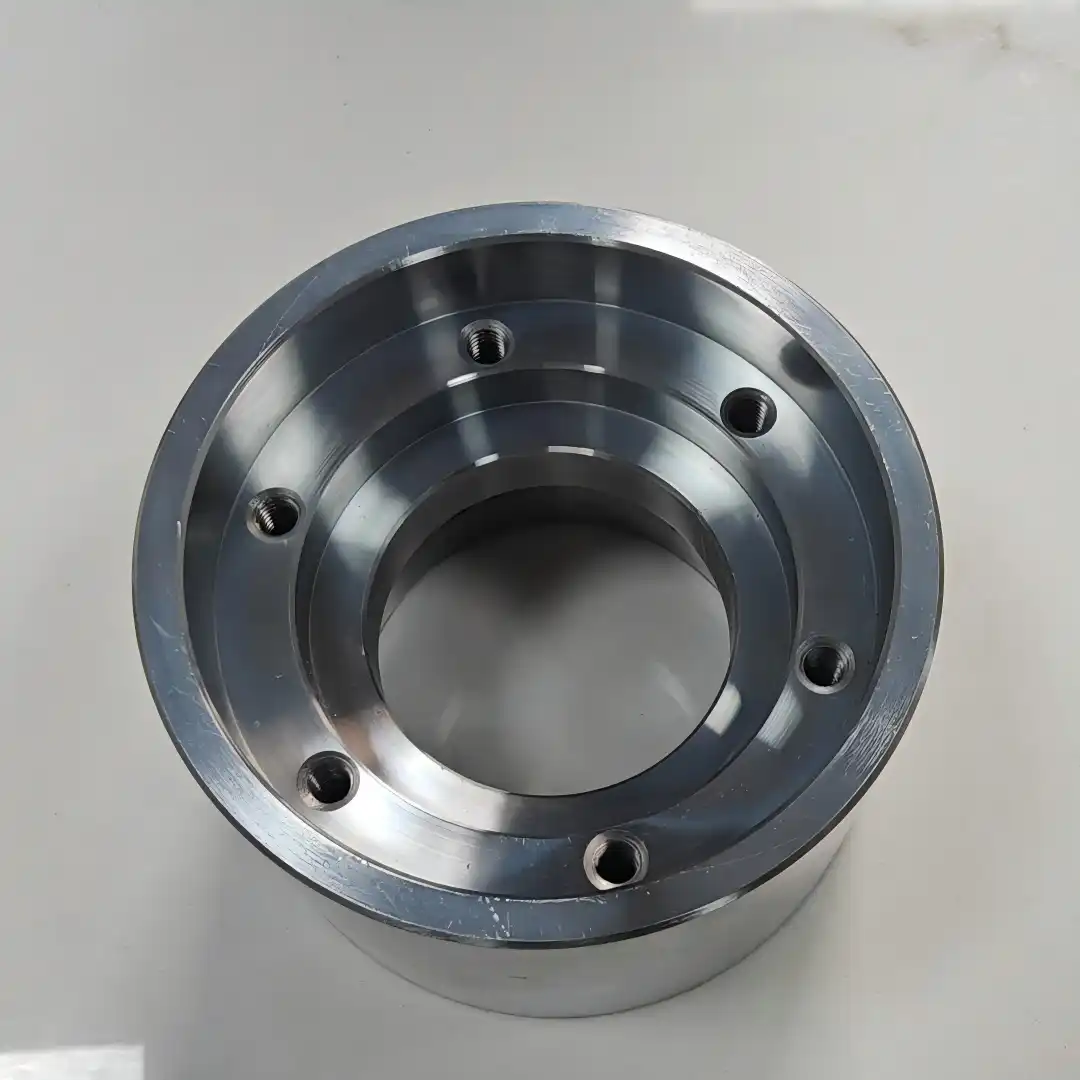 304 stainless steel precision machined flange prepared for passivation